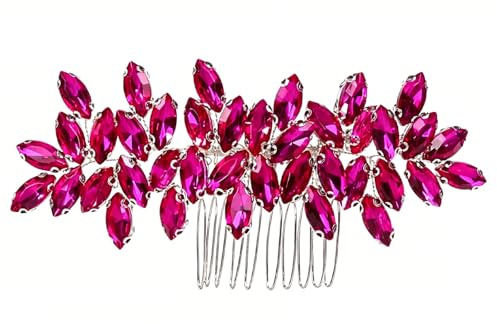 yufana Accesorios Para El Cabello De Boda De Cristal, Accesorios Para El Cabello Nupcial, Accesorios Para El Cabello De Boda, Accesorios de Moda para Banquetes (Morado)