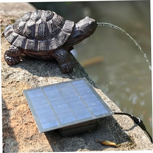 Cracheur de Livre, cracheur d'étang Solaire, Fontaine de Tortue en résine, aérateur d'eau à énergie Solaire pour Petits étangs et décoration Jardin, Ornements Jardin