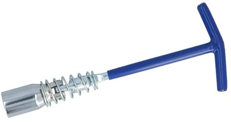 Carpoint Zündkerzenschlüssel T-Modell Combi 16/21mm | Ergonomischer T-Griff | Doppelscharnier-Design | Langlebiges Stahl | Kompakt und handlich