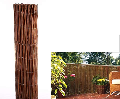 bambus-discount.com Farn Sichtschutzmatte Farnmatte 90 x 300cm - Natürlicher Sichtschutz aus Farnhalmen Farnstäben 0,9m x 3m