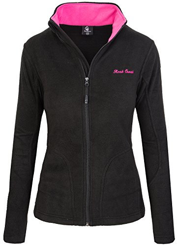 Rock Creek Damen Fleecejacke Fleece Jacke Übergangs Jacke Sweatjacke D-389 [Black XL]