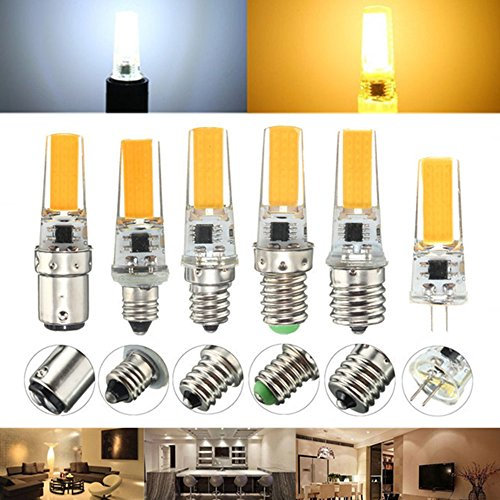 MASUNN Dimmerabile E11 E12 E14 E17 G8 Ba15D 2.5 W LED Pannocchia Lampada A Luce Siliconica Lampadina 220V - E17 - Bianco Puro - E17