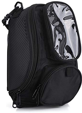 Nikou Motorrad-Tankrucksac Tankrucksack Motorrad Magnet öL Kraftstofftankbeutel Universal Transparent Fahren Stark Magnetisch Wasserdicht Mehrfach Tasche
