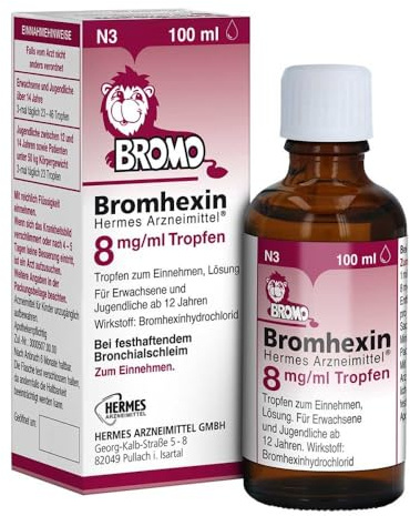 BROMHEXIN Hermes Arzneimittel 8 mg/ml Tropfen 100 ml