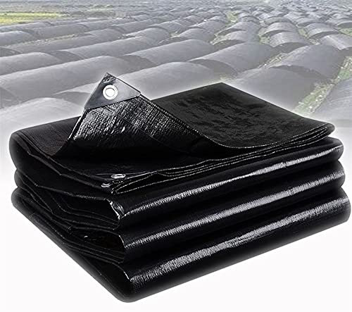 Schwarze Abdeckplane Wasserdicht PE Plane Dicke Plane Beschattung Und Wasserdicht Für Garten Trampolin Auto Camping Gartenarbeit Mehrere Spezifikationen Verfügbar ( Farbe : Schwarz , Größe : 1mx5m )