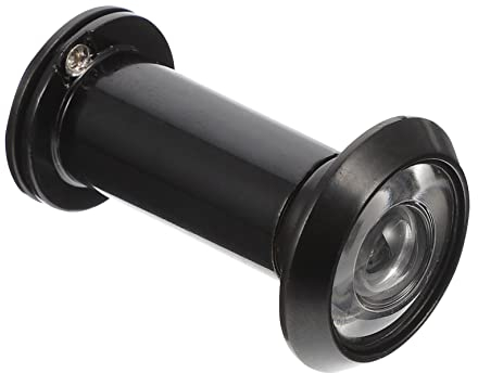 DOITOOL Door Peephole ： Wide Angle High Definition Cat Eyes - 220 Degree Door Viewer Peephole for Home Security Durable Zinc Alloy and Copper Easy to Install Black Finish, Drill Hole Diameter 16 mm