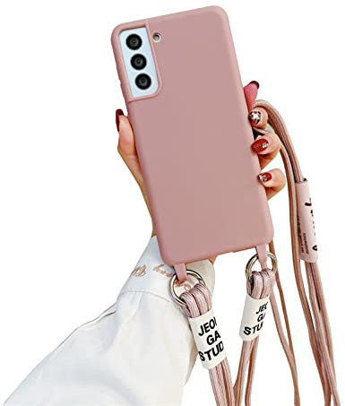 Rokmym Handykette Hülle kompatibel mit Samsung Galaxy S23 Nylon Schultergurt TPU Silikon Handyhülle mit Stylische Band Kordel zum Umhängen Schutzhülle Case Cover für Samsung Galaxy S23