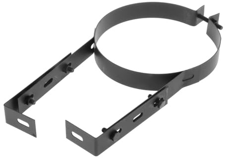 Qianly Chimney Pipe Bracket, Wall Support, Fireplace Fixing Stove Pipe Hanger Portable Flue Liner Clamp Chimney Pipe Holder Fits 150mm Diameter Chimney Pipe