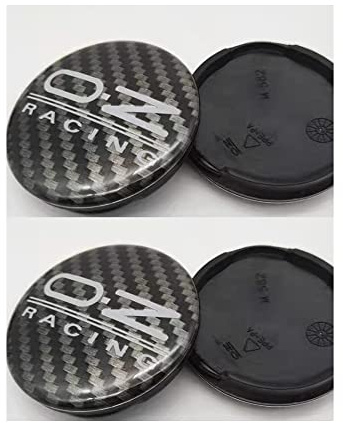 HBANMK 4 Piezas Tapas Centro Tapacubos para OZ Racing 55mm, Coche Tapas del Buje para Llanta, Coche Tapacubos para Centros de Ruedas Impermeable Polvo Antióxido