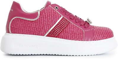 CAFèNOIR C1DE9010V004380 Sneakers in Rafia con Strass Laterale EACCESSORI Gioiello Leva E Metti Fuxia 38