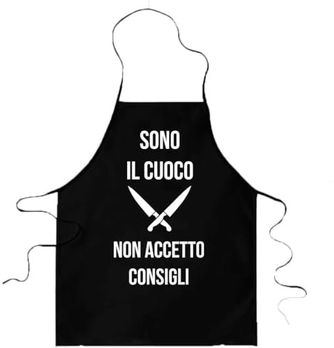 Vestin Grembiule da cucina - Sono il cuoco, non accetto consigli - realizzati con materiali e finiture di alta qualità che garantiscono la massima durata (Cotone, Marrone)