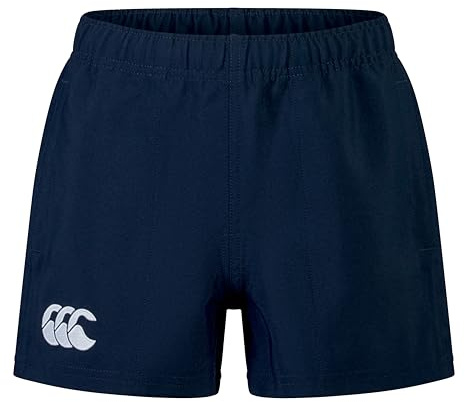 Canterbury Junior Unisex Players Drill Shorts | Rugby Shorts | CCC Logo Gym Shorts, Navy, 12