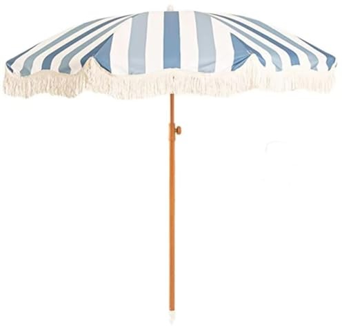 Gartenschirm Sonnenschirm Terrassenschirm Outdoor-Sonnenschirm Mit Quaste, Terrassenschirm, Tischschirm Für Garten, Deck, Hinterhof Marktschirm Sonnenschirme im Freien(Blue)