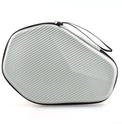 Tischtennisschlägertasche, wasserdicht, mit Handschlaufe, sturzsicher, verschleißfest, 28 x 20 x 5 cm, tolles Geschenk für Tischtennis-Liebhaber (Silber)