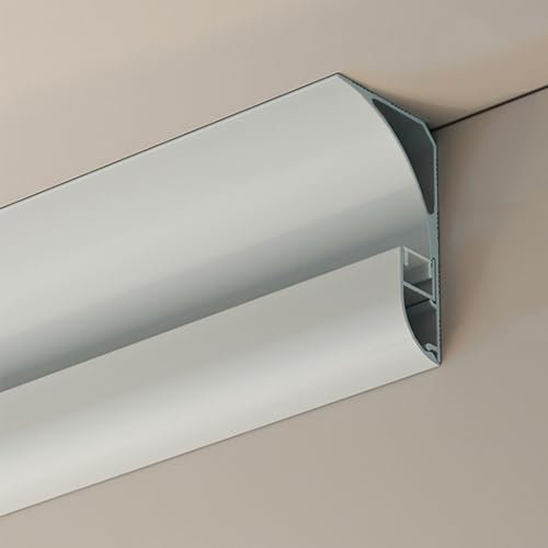Indirekte Beleuchtung, Deckenleisten, 6 Stück, Aluminium-Kanal-Sockelleiste für lineare Lichtabdeckung im Wohnzimmer, Schrank, Büro – Heimdekoration