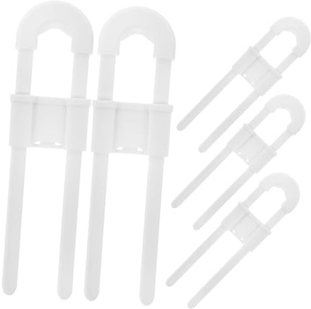 5 Stück Kindersichere Schranktürschlösser für Schublade und Schrank, Weiß | Abs und Legierung, Verstellbar 2, 2 bis 14cm, Anti Einklemmung, für Eltern und Kinder, Sicherung