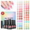 COSCELIA 25 Farben UV Nagellack Set Jelly Nail Polish Transparent Rosa Nude Soak Off UV Gel Nagellack Jelly Gel Nail Polish Nudetöne Gelnägel Nägel Selber Set