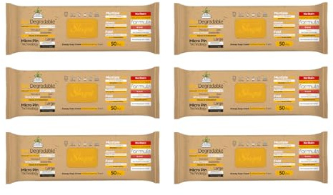 Sleepy Easy Clean Bio Lot de 6 paquets de 50 lingettes nettoyantes 2 en 1 pour surfaces et sols Jaune Avec clou de girofle et cannelle
