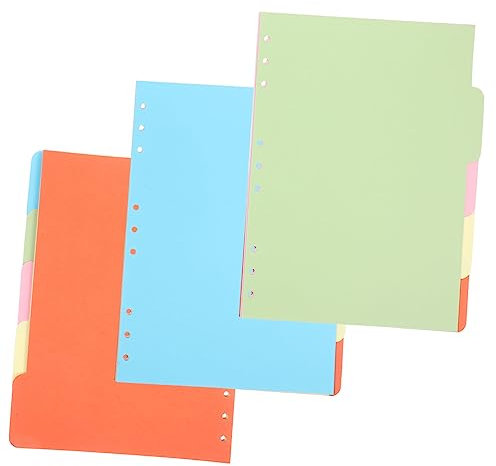 Angoily B5 Ordnerteiler 15 Stück Papier Trennblätter Mit Indexpapier Notizblock Register Für Büro Schule Klassifizierung