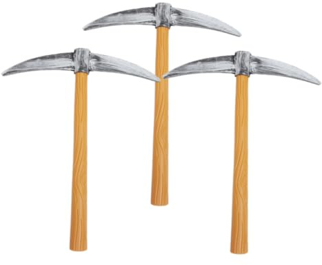 BESPORTBLE 3pezzi Piccone Finto Nano Per Costume Cosplay Prop Resistente e Creativo Per Feste e Spettacoli Di Scena