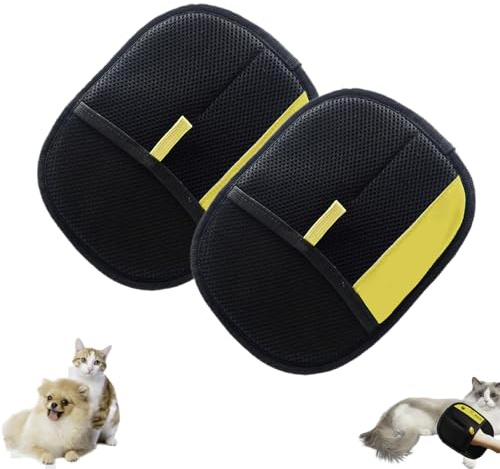 Generisch Pfotenmonds Fellmagnet Handschuhe, 2 Stück Fellhandschuhe Fingerlos Katze, Doppelseitige Haustierpflegehandschuhe, KatzenHandschuhe Fellpflege, Antistatisch Haustierhaarentfernungshandschuh