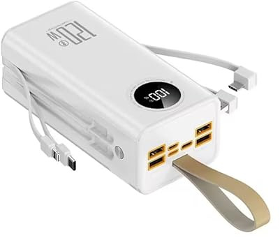 Power Bank, Power Bank, 50000 mAh, display a ricarica super veloce e torcia con uscita a 4 vie e ingresso a 2 vie, batteria per telefono cellulare di grande capacità, adatta per smartphone