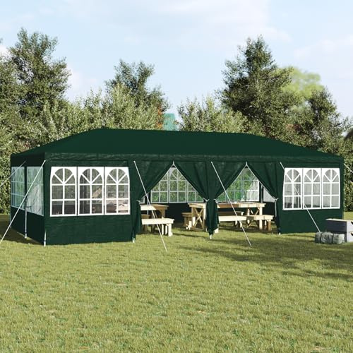 Générique Tente de fête avec 12 parois Vertes 8x4 m PE,Auvents & abris,23.04KG-42003444
