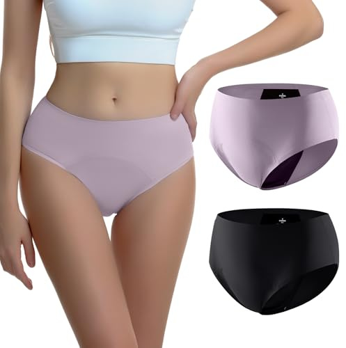 Carer Periodenunterwäsche Damen 70ml – Hohe Absorption für Starke Blutung leichte Perioden Unterwäsche mit perfektem Schnitt, super Bequeme und elegant Slips für Menstruation und leichte Inkontinenz