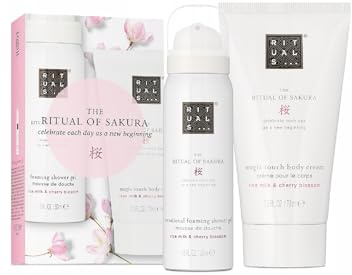 The Ritual of Sakura Luxus-Geschenkset, Duschgel 50 ml und Körpercreme 70 ml, Körperpflege-Kollektion
