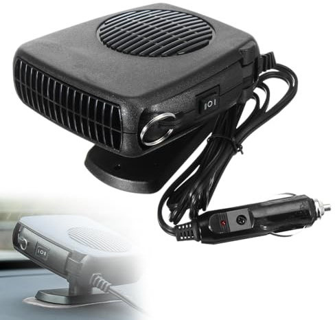 12V Auto Wärmeventilator, Tragbarer Frontschutzscheibenentfroster, Abs Kunststoff, Geeignet Für Die Entfrost Im Winter Und Die Heizung Im Auto