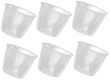 VALICLUD Set de 6 Tazas Medidoras Transparentes para Arroz y Ingredientes Secos, de 160ml, Reutilizables Escala de Medición, Ideales para Cocina