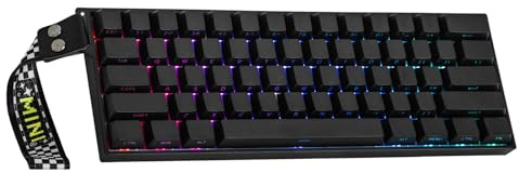 MechLands Aula Mini60 HE PRO Wireless Hall-Effect-Gaming-Tastatur, 4000 mAh | Magnet-Tastatur mit 8K-Abfrage, Fast Trigger, SOCD/DKS, einstellbarer Auslösung, RGB, Schalldämpfung (Schwarz)