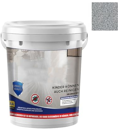 Epoxid-farbsand-bodenfarbe, Wasserfeste, Rutschfeste Hochglanzfarben, Außen Schleifend, Rutschfest, Für Holz, Beton, Fliesen, Arbeitsplatten, Haus, Garage, Badezimmer (Dark grey-0.5kg)