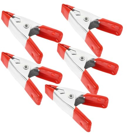 OUNONA 5 pcs Metal Spring Clamps Small Woodworking Clips Strong Grip Woodwork Tent Clamps for Home Workshop Crafting