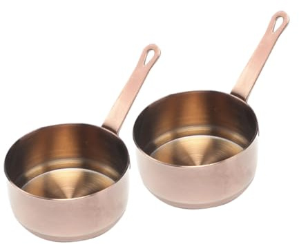 Toyvian 2pièces Coupelles à Sauce Acier Inoxydable Petits Bols Individuels avec Poignée Assiettes à Assaisonnement Rondes pour Sushi et Apéritifs Lot