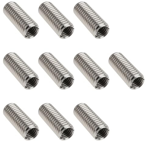 ECSiNG 10 Stück Außengewinde M8 x 1,25 auf Innengewinde M6 x 1 Länge 20 mm Umwandlung Reduziermutter 303 Edelstahl
