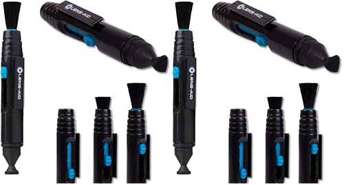 Lens-Aid Double Stylo de Nettoyage avec Pinceau et 2 tampons en Velours pour Nettoyer Les objectifs, Les lentilles, Les filtres, l'appareil Photo, Le Reflex numérique, l'aspect (Lot de 2)