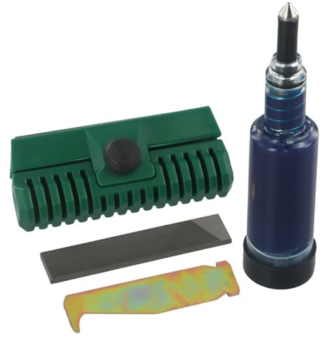 Besttoolifes Kit de mantenimiento de barra guía de motosierra, juego de herramientas de grasa para limpieza, limado, lubricación de motosierra para barras