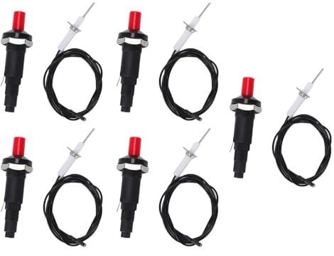 Jenngaoo Kit Accenditore Piezo 1 a 2, Accenditore per Griglia con Filo Lungo in Plastica PP per Fornello da