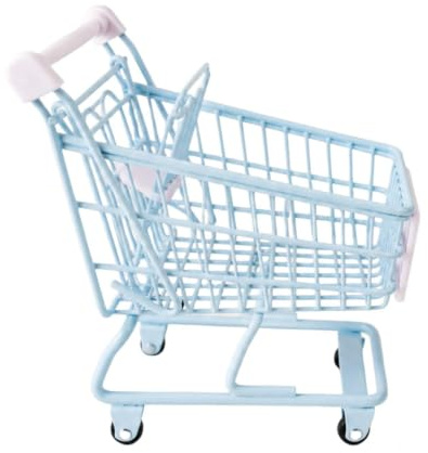 Amagogo Mini Shopping Cart Small Supermarket Cart Supermarket Handcart Trolley for Children Storage Toys Ages 3 and up Birthday Gift, Blue