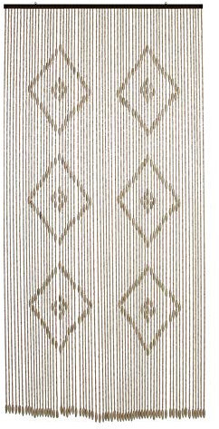 VERDELOOK Tenda in Legno, 120x240 cm, Fantasia rombo Colore Naturale, Fili 80