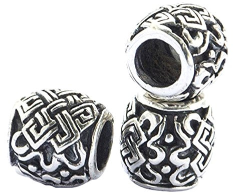 Beard bead, bead for dreadlocks, with Celtic knot, silver