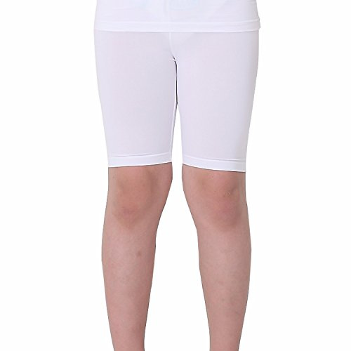 Henri maurice Kids Compression Shorts Underwear Youth Boys Spandex Base Layer Bottom Pants FK, White, Large
