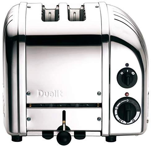 Dualit NEWGEN Premium Toaster 2 Scheiben poliert, handgefertigter Toaster Retro mit ProHeat®-Heizelementen, gleichmäßige Bräune, mechanischer Timer, manueller Hebel, langlebiges Edelstahlgehäuse