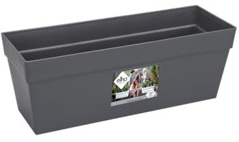 Elho Loft Urban Trough 50 - Jardinera por Balcón Exterior - Ø 49.3 x H 18.0 cm - Negro/Anthracite