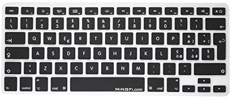 MiNGFi Italienisch 2008-2017 MacBook Tastaturschutz, EU/ISO, Schwarz | Für MacBook Pro 13 A1278 A1425 A1502 Air 13 A1369 A1466 Pro 15 A1398 A1286 Pro 17 A1297 Tastaturlayout, Silikon
