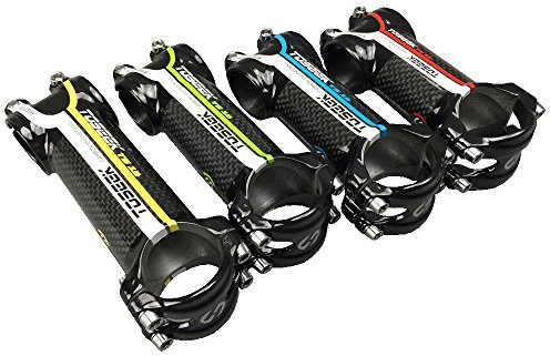 TOSEEK Ultra Light Aluminium-Legierung + Carbon Lenkervorbau Teile für Fahrrad MTB Rennrad (Gelb/Yellow, 100)