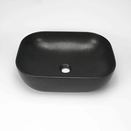 Vasque à Poser Rectangulaire - Céramique Noir Mat - 49x39 cm - Maze