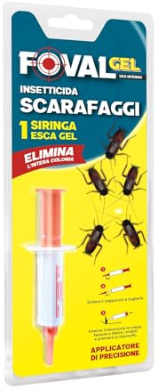 FOVAL GEL INSETTICIDA SIRINGA PER IL CONTROLLO DEGLI SCARAFAGGI GR. 5 KOLLANT