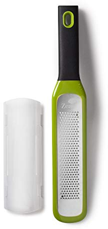 Zeal Parmesan Cheese Grater Handheld Fine Zester Grater. Ideal for Grating Fine Hard Cheese, Citrus Fruits, Chocolate, Giner and Garlic. Sharp Stainless Steel with Protective Cover.